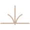 Ekena Millwork Redmond Smooth Timber Gable Bracket, Douglas Fir, 96"W x 60"H x 1 1/2"D x 3 1/2"F, 15/12 Pitch GBW096X60X0204RED00SDF - alternate 1